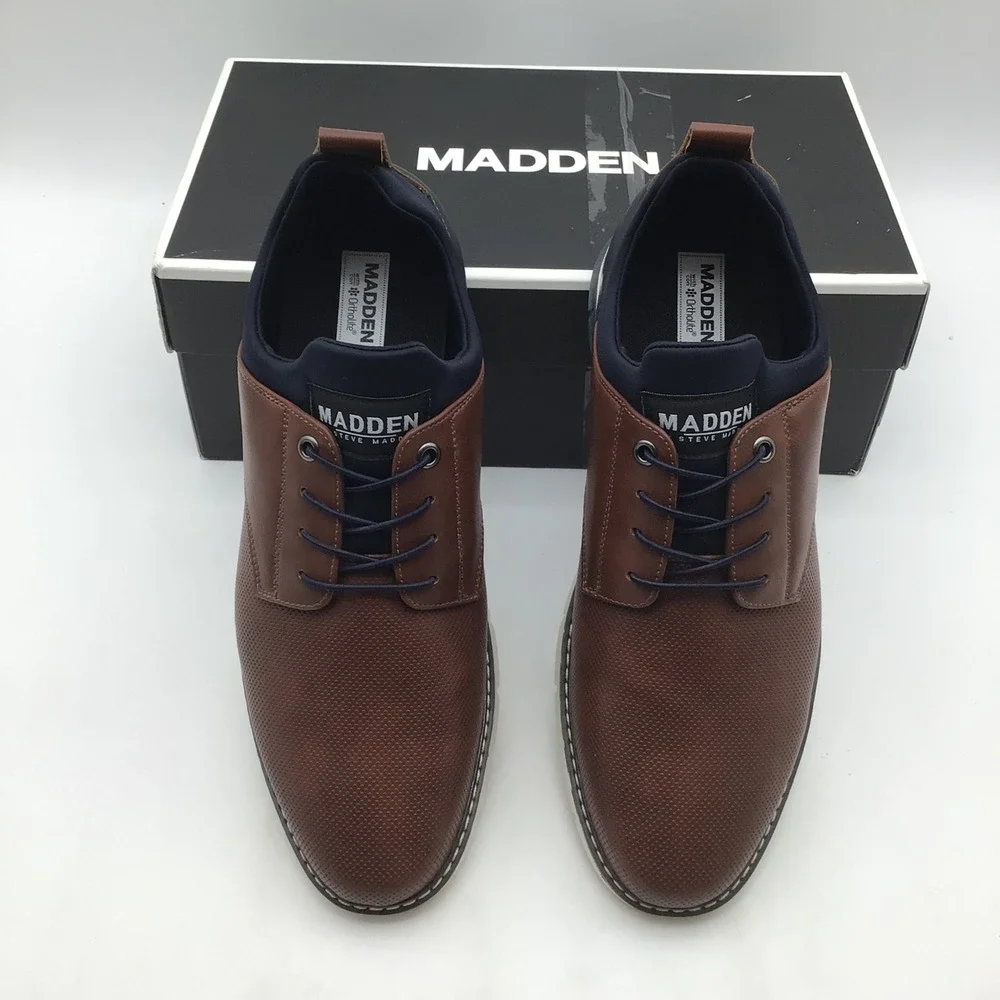 Madden MLYDDON Mens Cognac Navy Hybrid Dress‎ Oxford Sneaker Size 10 NEW